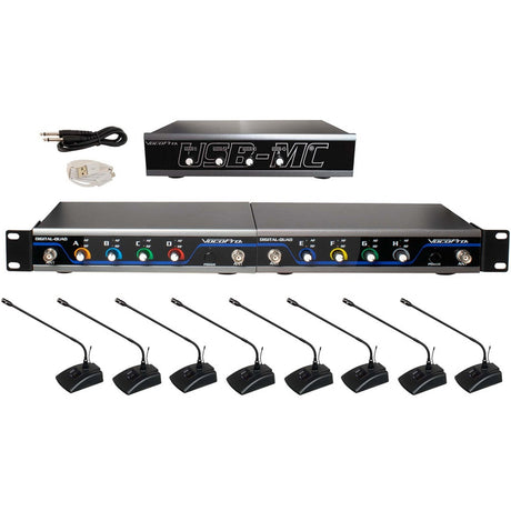 VocoPro USB-Conference-8 Wireless 8-Person Microphone/USB Interface Conferencing System 902-927.2 MHz