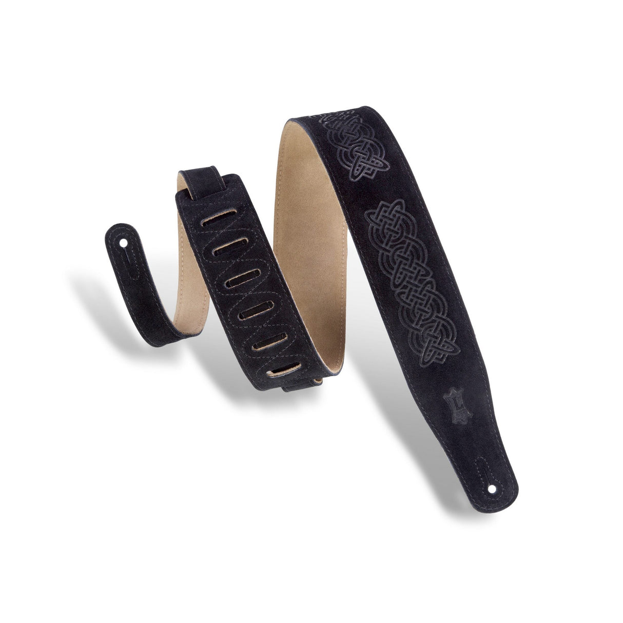 Levy’s Celtic Knot Emboss Guitar Strap Black - accessories