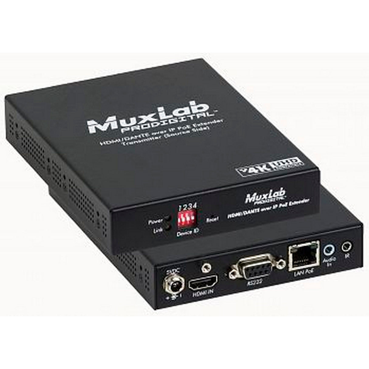 MuxLab 500759-TX-DANTE HDMI/Dante over IP PoE Transmitter UHD-4K