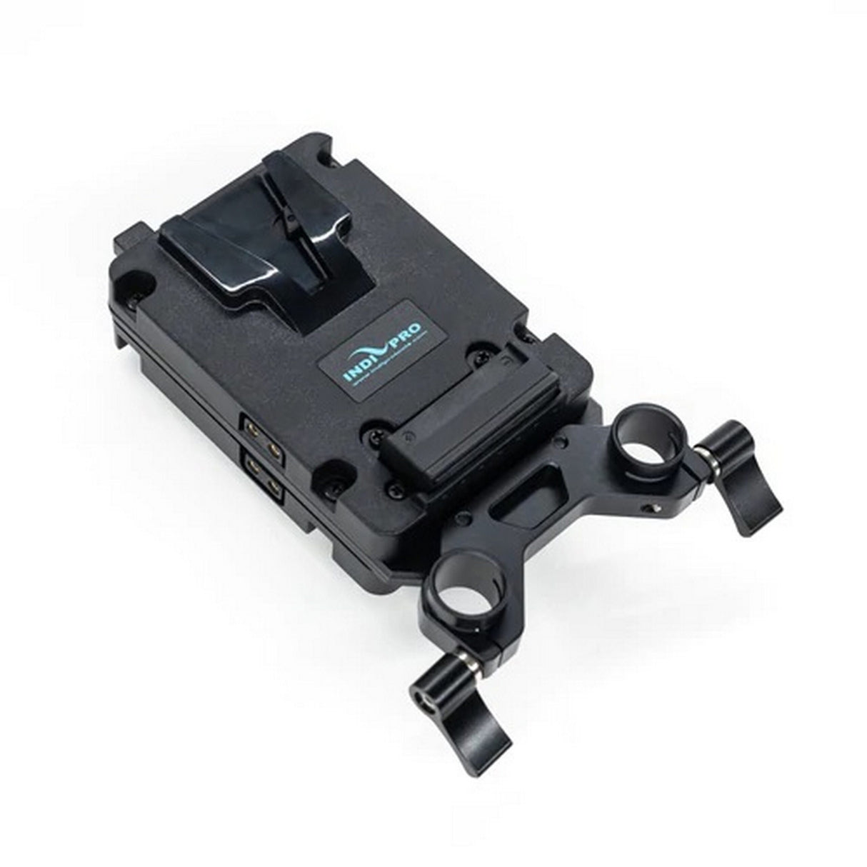 IndiPRO DVMASP Dual Ultra Mini V-Mount Adapter Plates with 15mm Rod Clamp