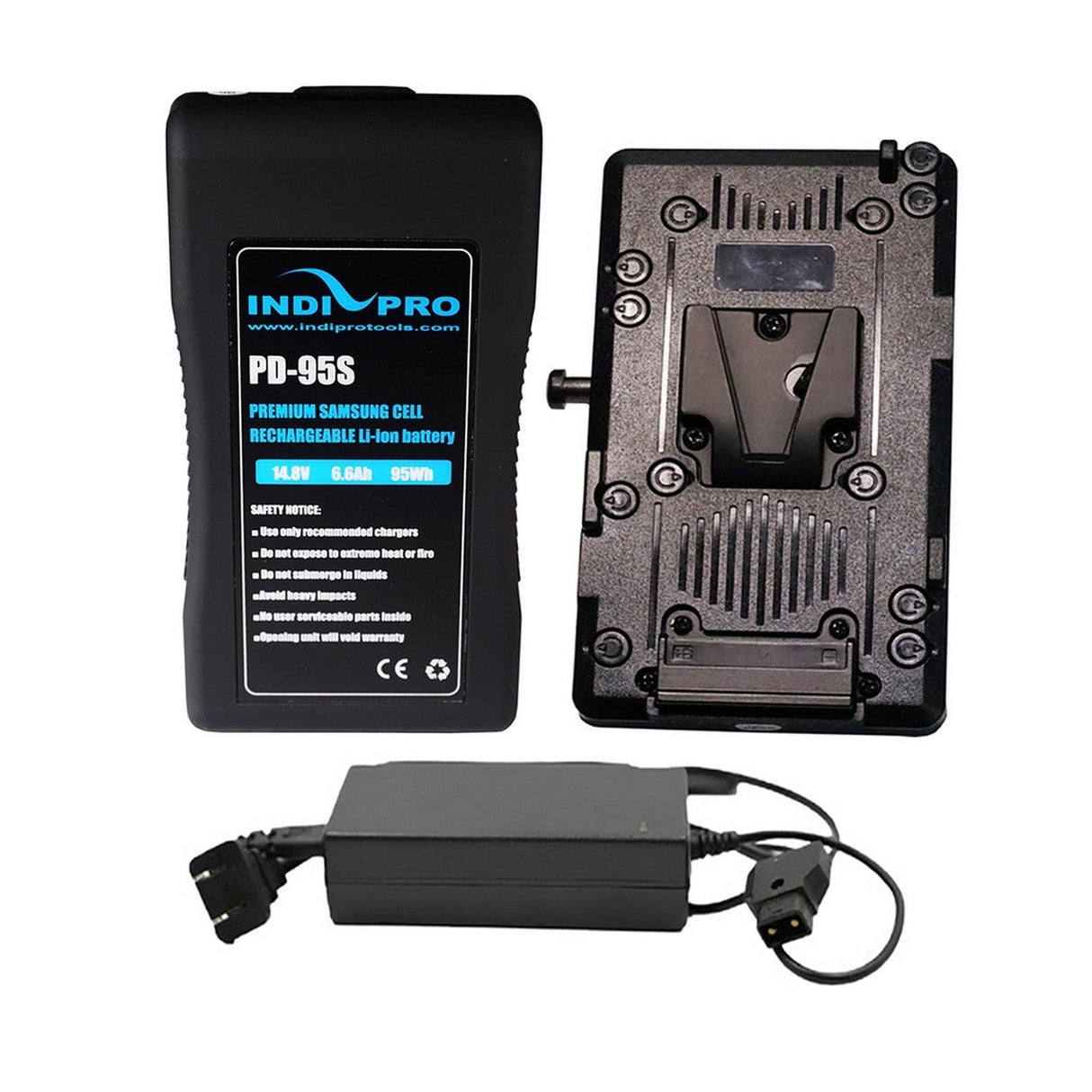 IndiPRO BMUKTV1 Blackmagic URSA V-Mount Battery and Charger Kit