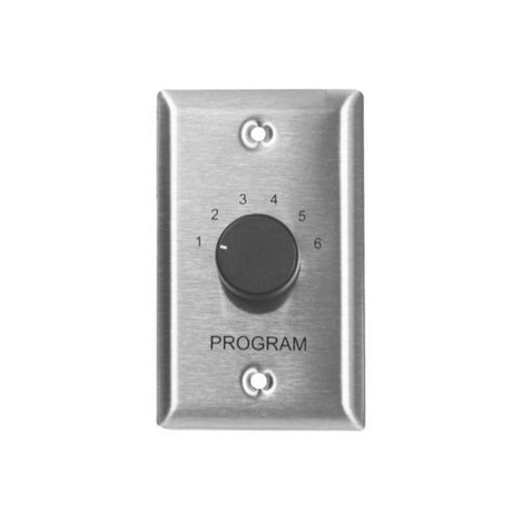 Lowell CS6-SS 6-Source Program Selector Switch Stainless Steel Single Unit