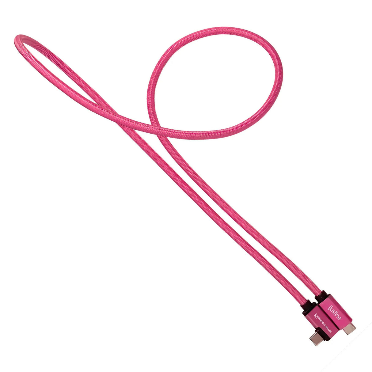 Kondor Blue KB-USBC-RA36-J iJustine Pink USB C 3.1 Data and Charging Cable 3-Feet