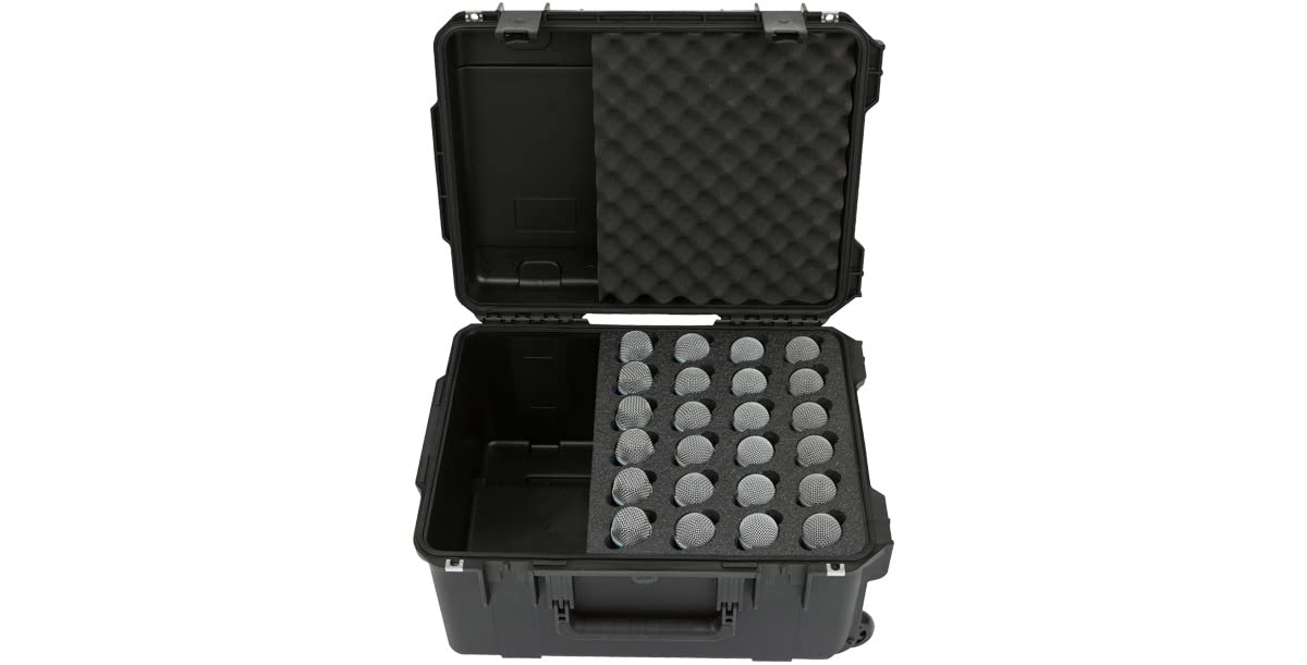 SKB 3i-2015-MC24 Injection Molded Wheel Case for 24 Microphones