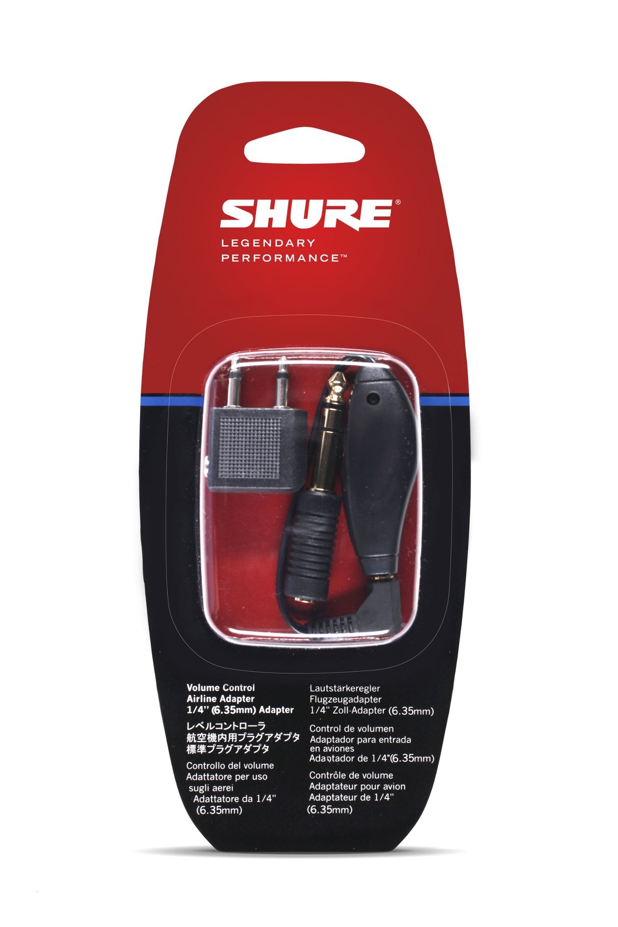 Shure EAADPT-KIT Earphones Adapter Kit with 1/4-Inch Adapter Airline Adapter and Volume Control