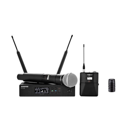 Shure QLXD124/83-G50 Wireless Bodypack and Handheld Vocal Combo System with WL183 - G50: 470 - 534 MHz