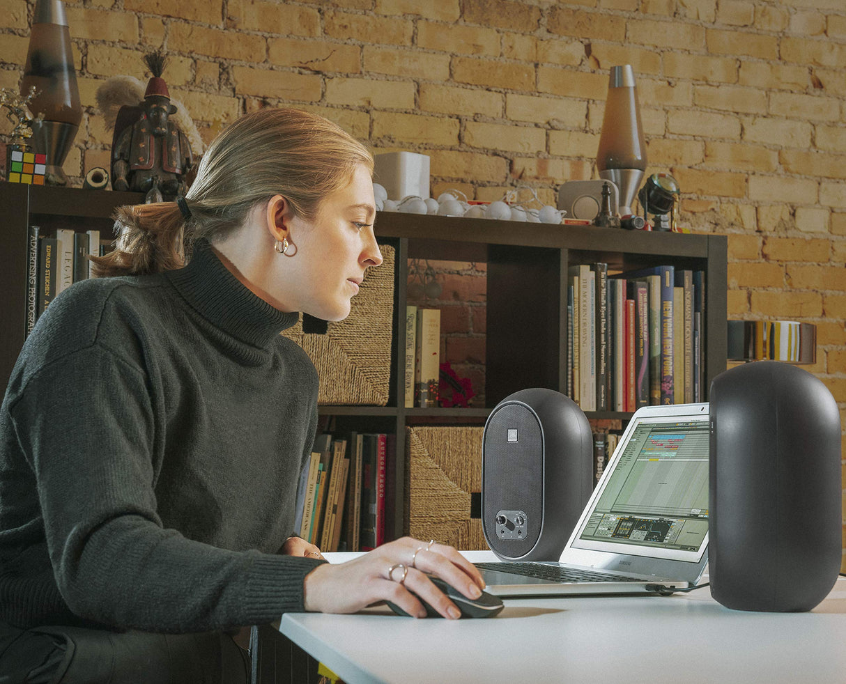 JBL Professional 104-BT Compact Desktop Reference Monitors with Bluetooth Black (Used) - used