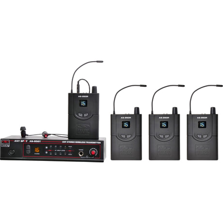 Galaxy Audio AS-950-4N 16 Channel Stereo Wireless Personal In-Ear Monitor System 518-542 MHz
