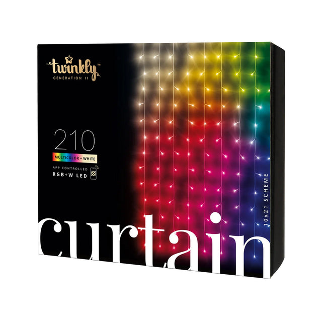 Twinkly Curtain 210L 5mm Matt Clear Flat RGBW Lens Light Transparent Wire