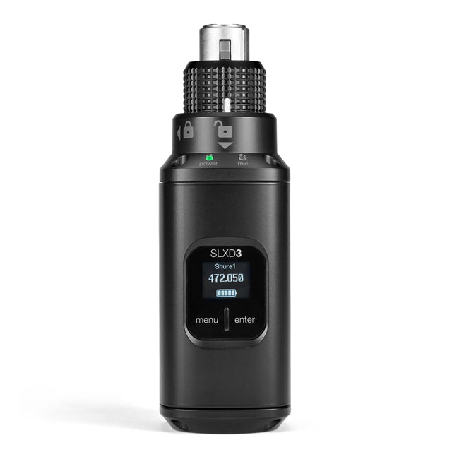 Shure SLXD3 Plug-On Digital Wireless Transmitter with XLR Connector - J52: 558-602 / 614-616 MHz