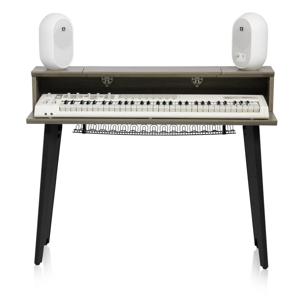 Gator GFW-ELITEKEYTBL61-GRY Elite Series Furniture for 61 Note Keyboard Driftwood Grey Finish
