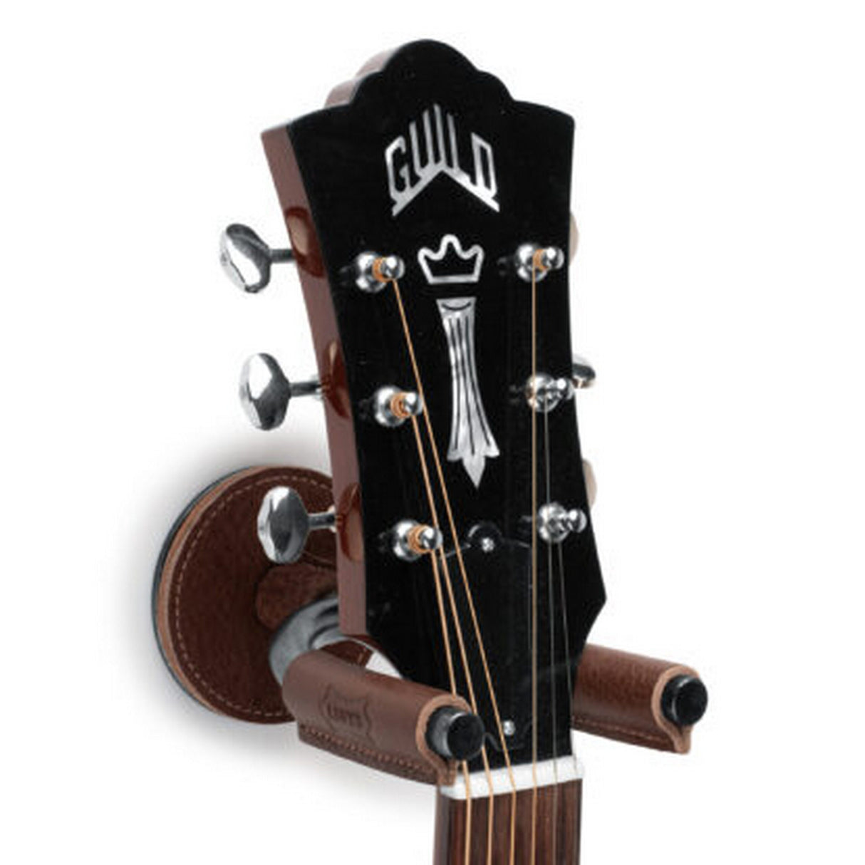 Levyās Smoke Forged Guitar Hanger with Brown Leather - accessories
