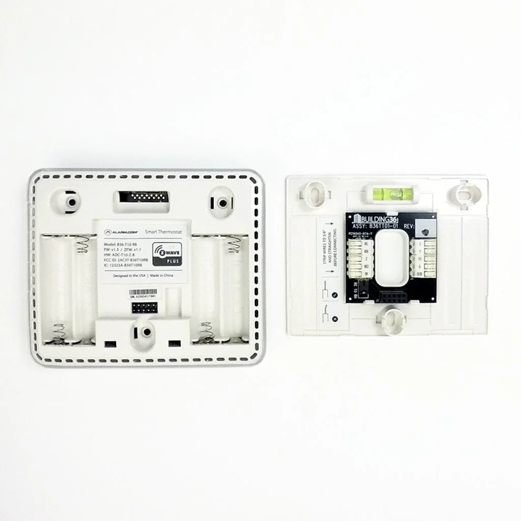 Alarm.com ADC-T2000-RC smart Z-Wave thermostat with 3-stage heat 2-stage cooling remote access smart scheduling and AA battery power