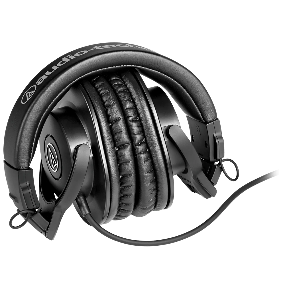 Audio-Technica ATH-M30x closed-back studio monitor headphones with 40 mm drivers collapsible design and circumaural earcups