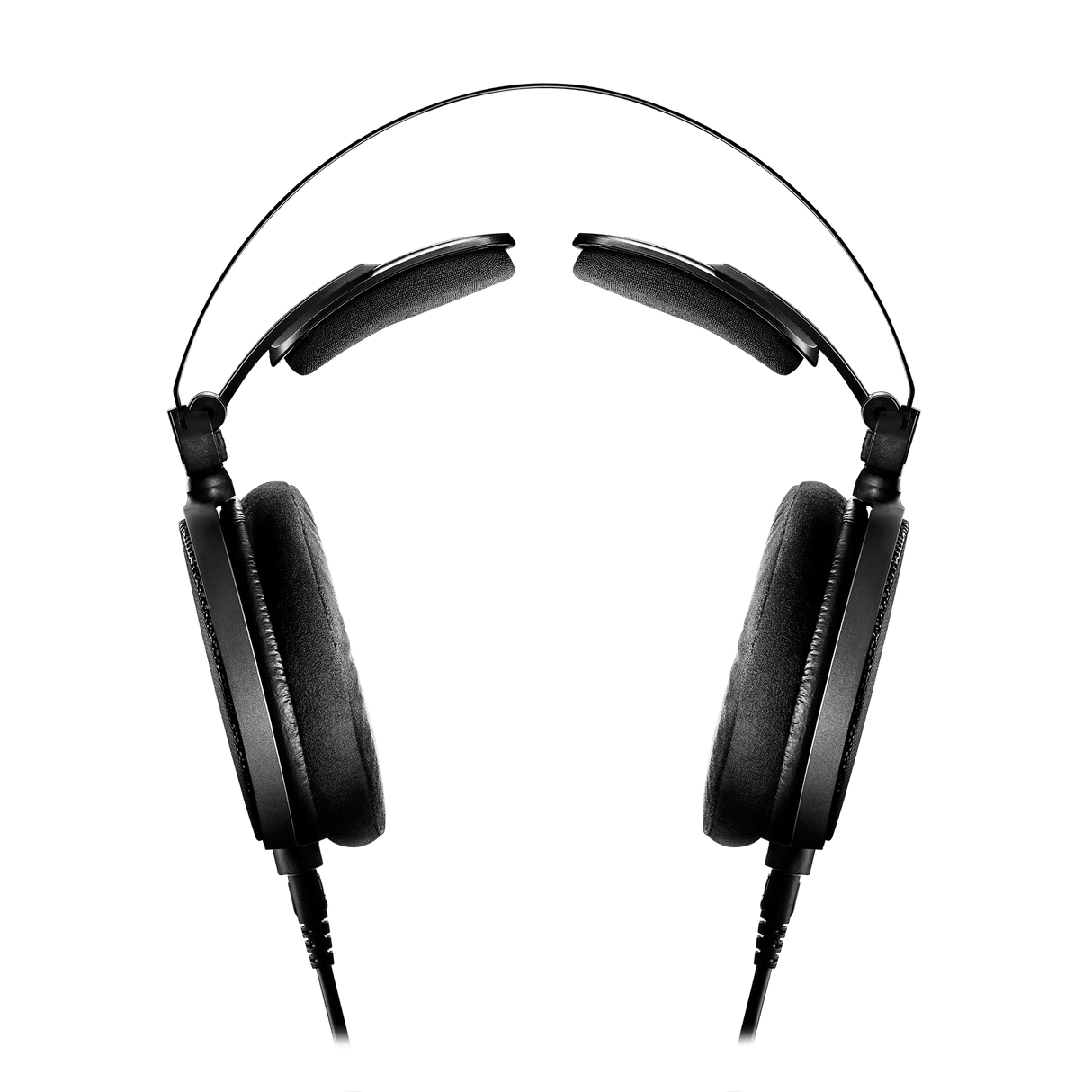 ATH-R70x 3D wing support system close-up demonstrating flexible self-adjusting arms and head contact pads for comfortable extended wear