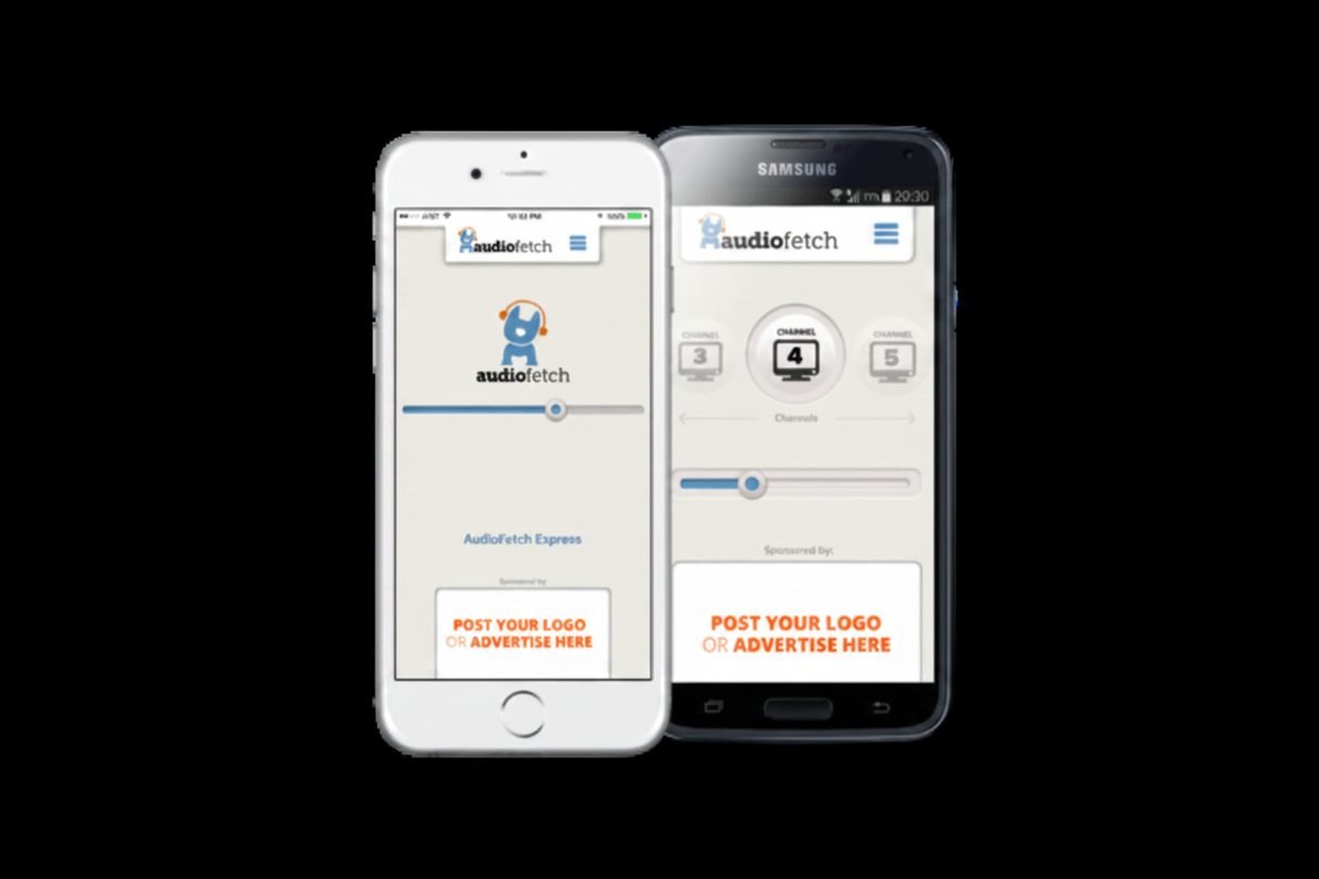 Single channel audio over WiFi transmitter with smartphone app support