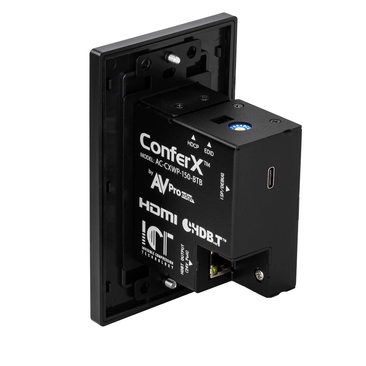 AVPro Edge AC-CXWP-150-BKT ConferX HDMI Wall Plate Extender Kit