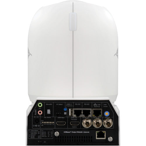 BirdDog P4K broadcast PTZ camera white with Full NDI and 6G-SDI outputs