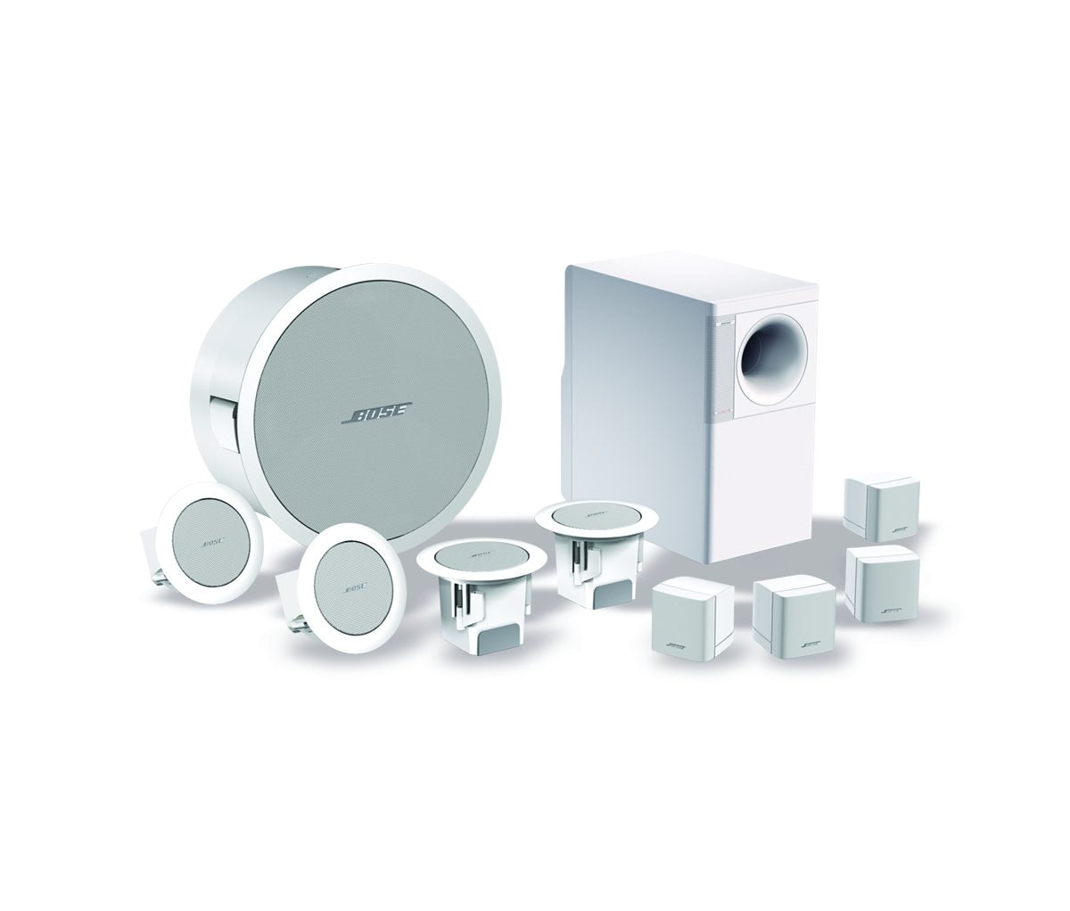 Bose FreeSpace ceiling satellite speakers for commercial audio