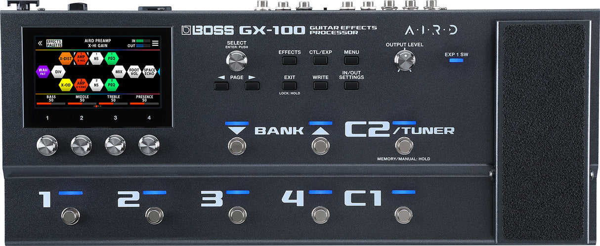 BOSS GX-100 multi effects pedal with touchscreen and C2 tuner