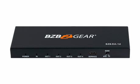 BZBGEAR BZB-DA-14 4-Port 4K 60Hz HDMI Splitter Support HDMI 2.0b, HDCP 2.2, HDR and 3D