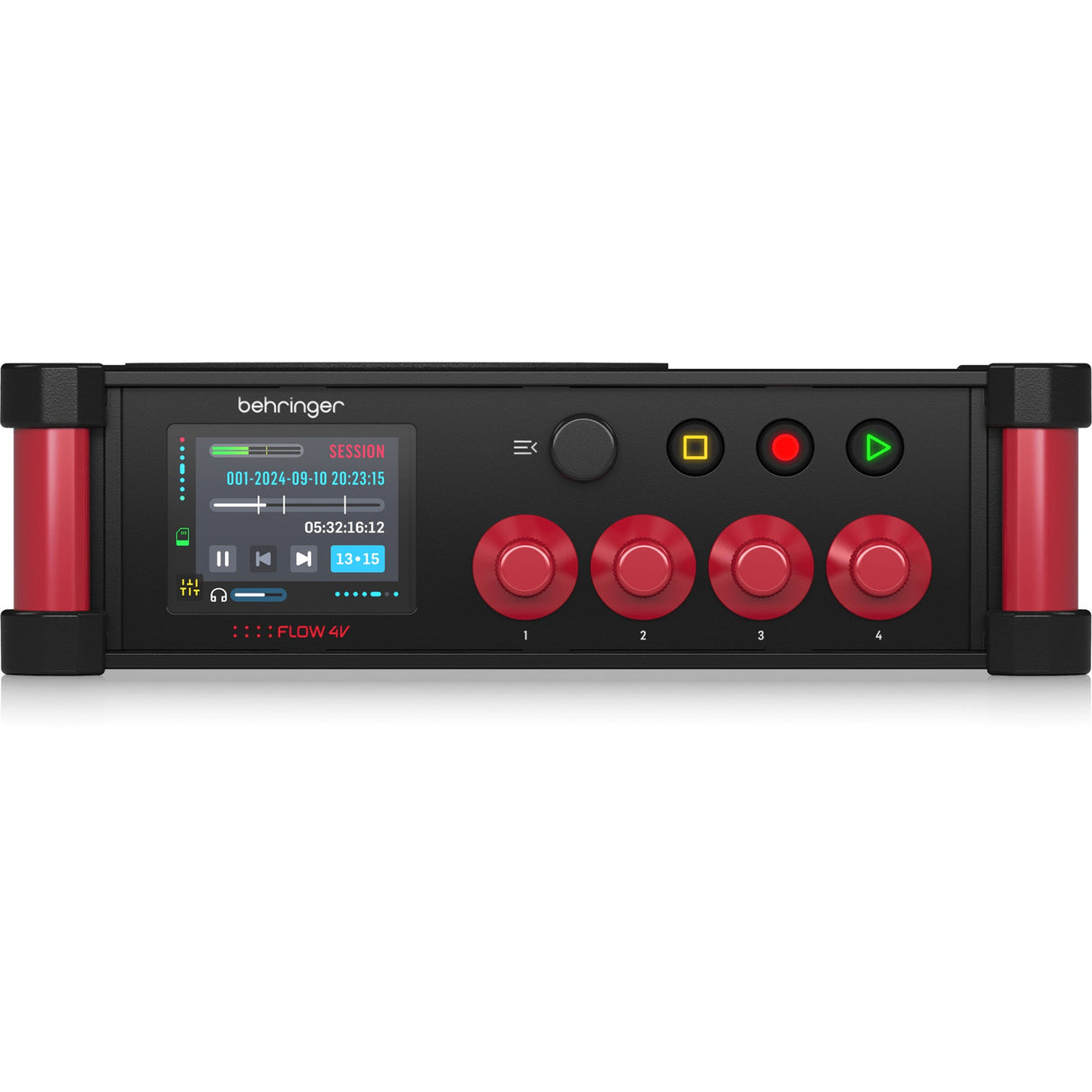 Behringer FLOW 4V 4-Input Digital Audio Mixer & Field Recorder for Video