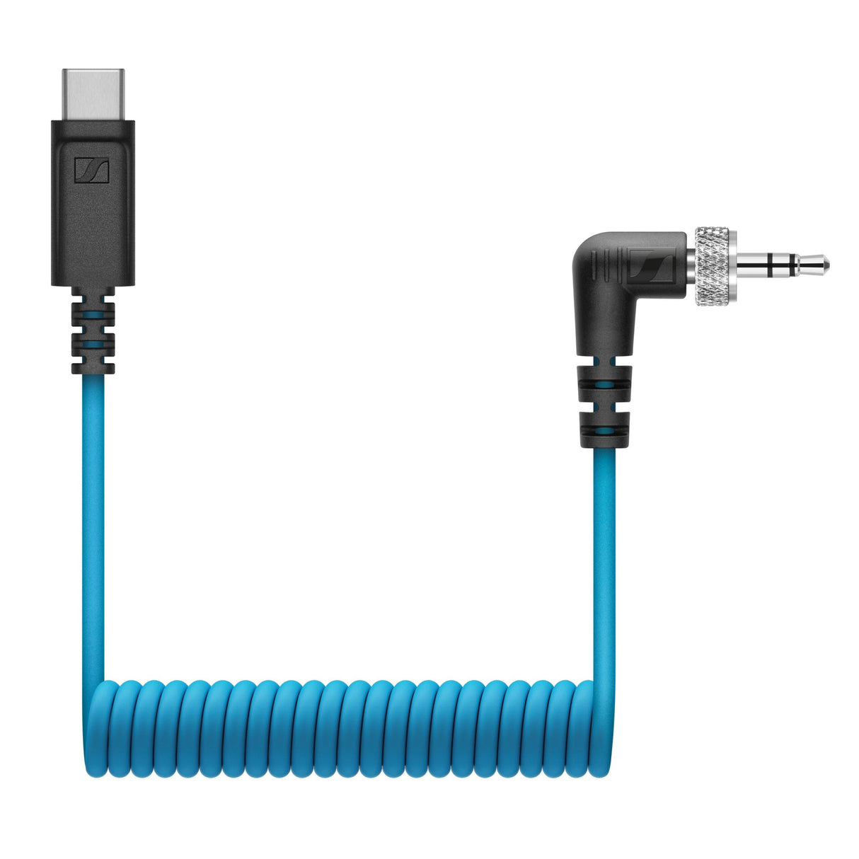Sennheiser CL 35 USB-C Locking 3.5mm TRS to USB-C Coiled Cable