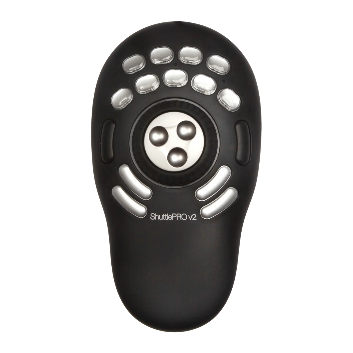ShuttlePRO v2 video editing jog wheel device front view