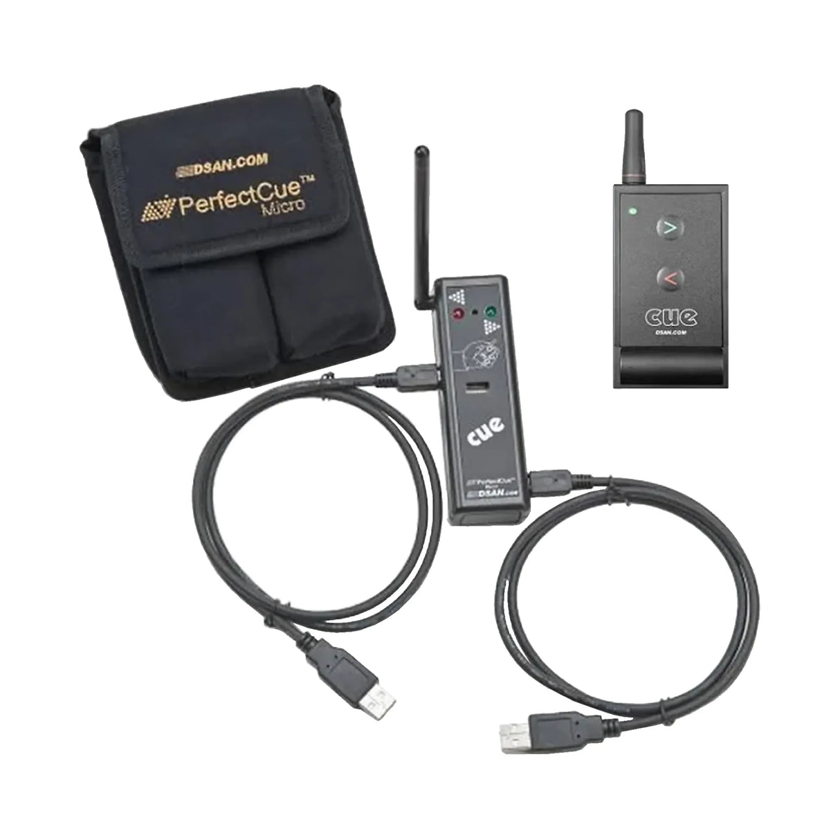 DSAN PerfectCue PC-Micro 2-Button Wireless Cueing System with PC-AS2-GRN Transmitter