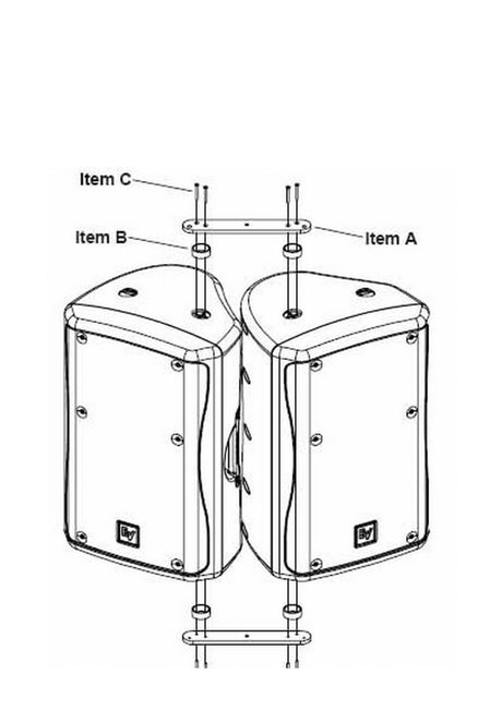 Electro-Voice CB-5 Array Rigging Kit for Two ZX3 or ZX5 Loudspeakers White