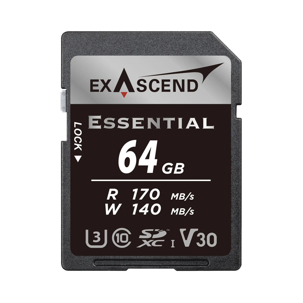 Exascend 64GB Essential SDXC UHS-I V30 Memory Card