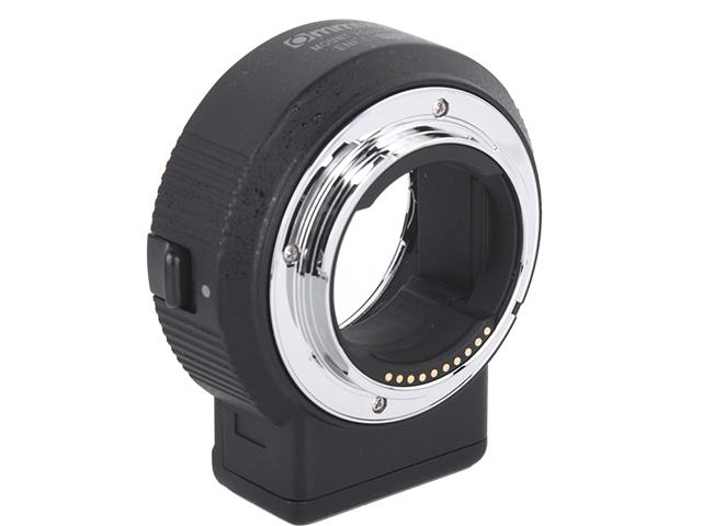 Commlite CM-ENF-E1-PRO electronic lens adapter, Nikon F-mount lens to Sony E-mount camera, with autofocus, electronic aperture control, EXIF data transmission, 0.71x focal reducer, and VR stabilization support