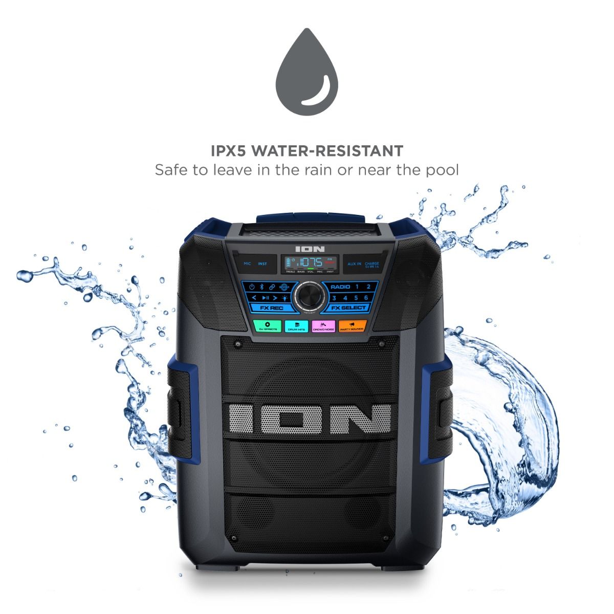 ION Audio Explorer XL All-Weather Proof w/Premium 5-Speaker Sound high power portable outdoor sound Bluetooth party speaker