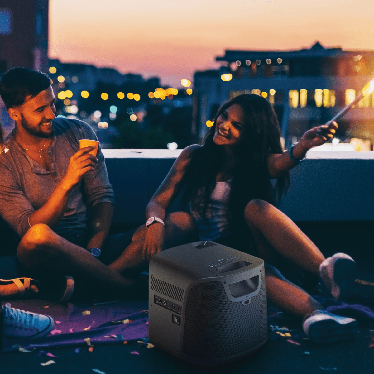 ION Audio Projector Deluxe HD Battery/AC Powered 720P HD LED home entertainment Bluetooth Projector