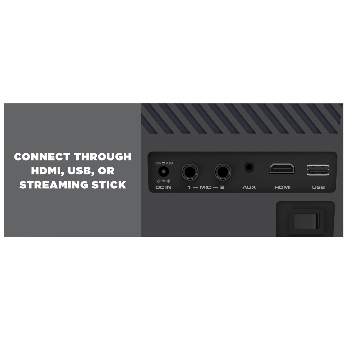 ION Audio Projector Deluxe HD Battery/AC Powered 720P HD LED home entertainment Bluetooth Projector