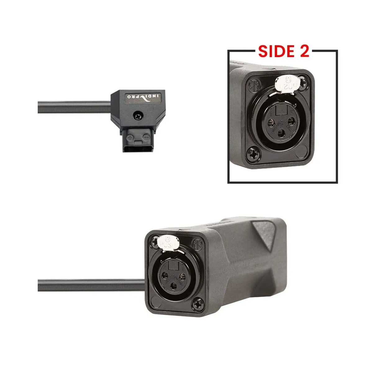 IndiPRO 24-Inch D-Tap to Female XLR Connectors - D-Tap to Dual 3-Pin Female XLR