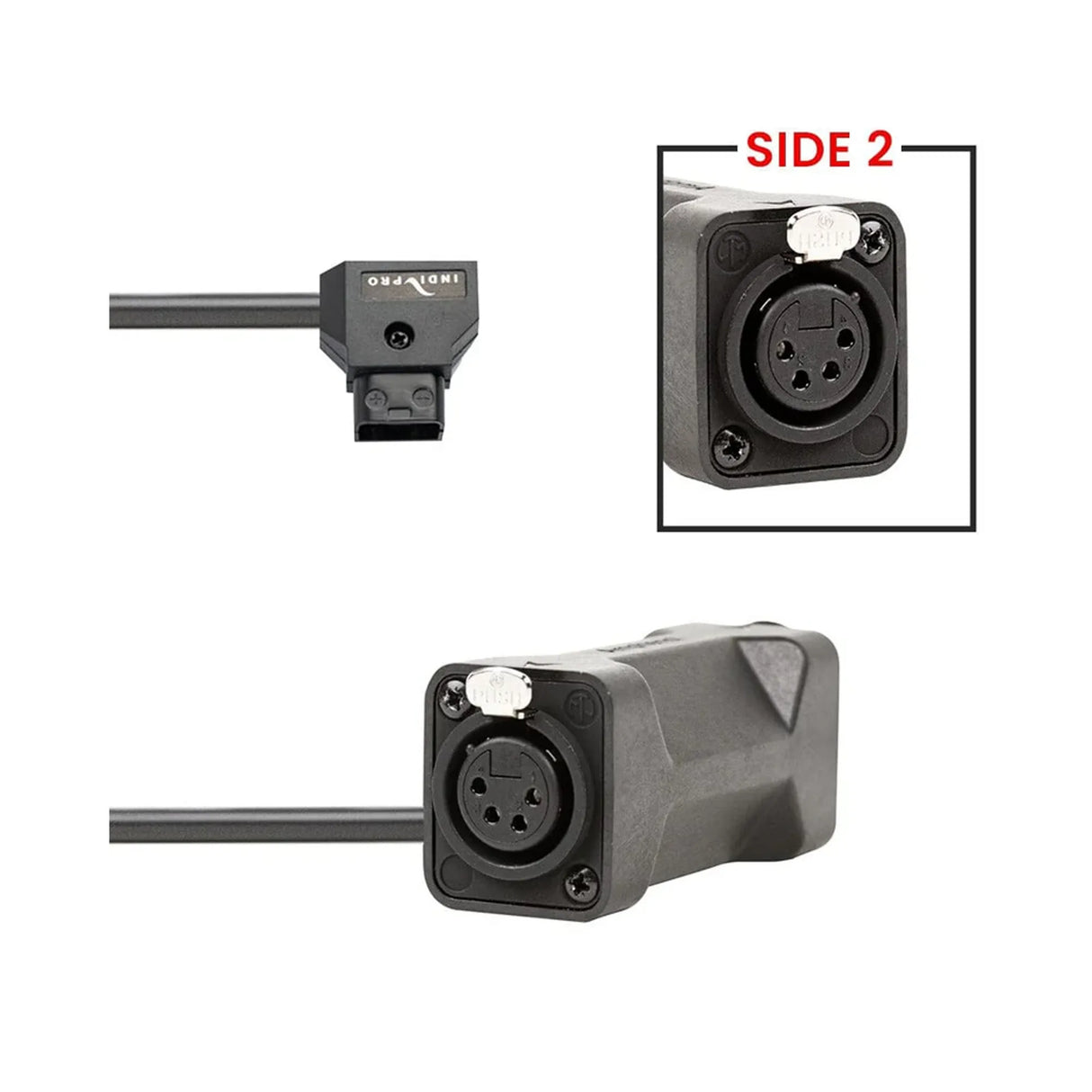 IndiPRO 24-Inch D-Tap to Female XLR Connectors - D-Tap to Dual 4-Pin Female XLR