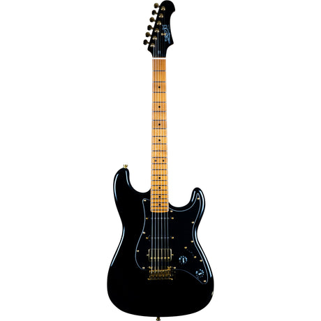 JET Guitars JS-400 BK G HSS Basswood Body Electric Guitar with Gold Hardware - guitar