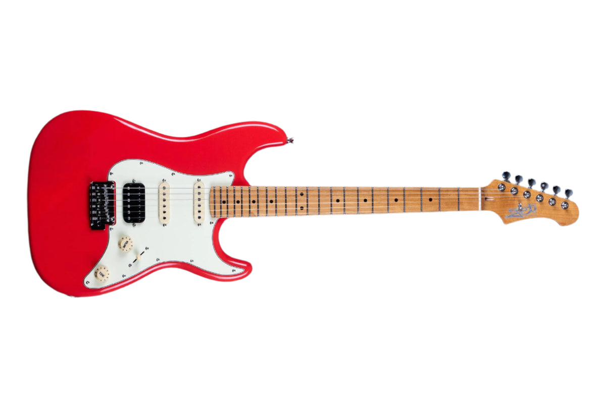 JET Guitars JS-400 CRD HSS Electric Guitar, Coral Red