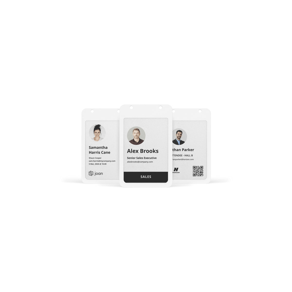 Joan ePaper Badge 4-Inch Reusable E-Paper ID Badge with NFC and Bluetooth