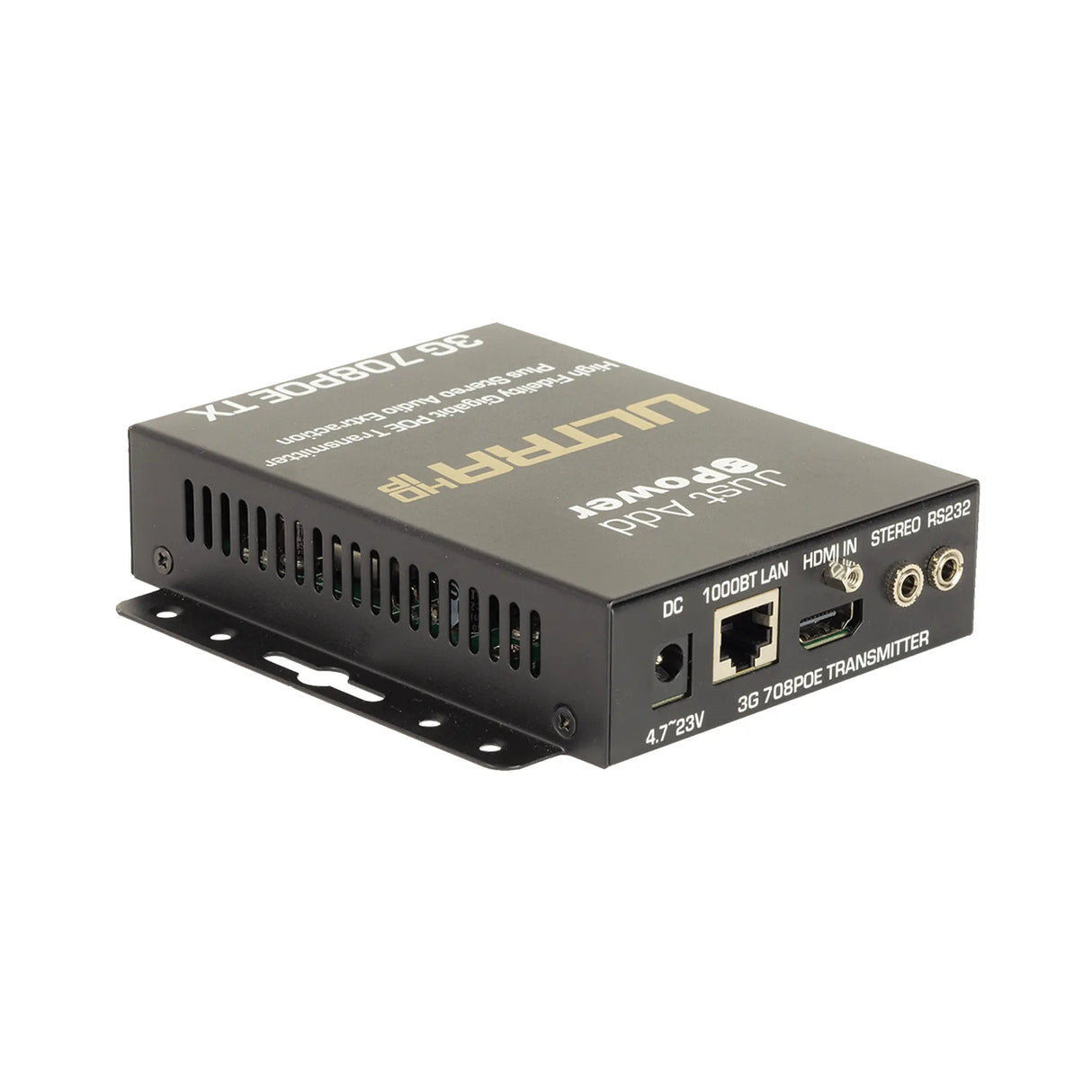 Just Add Power 3G ULTRA 708POE High Fidelity Gigabit UltraHDIP Transmitter with Stereo Audio Extraction