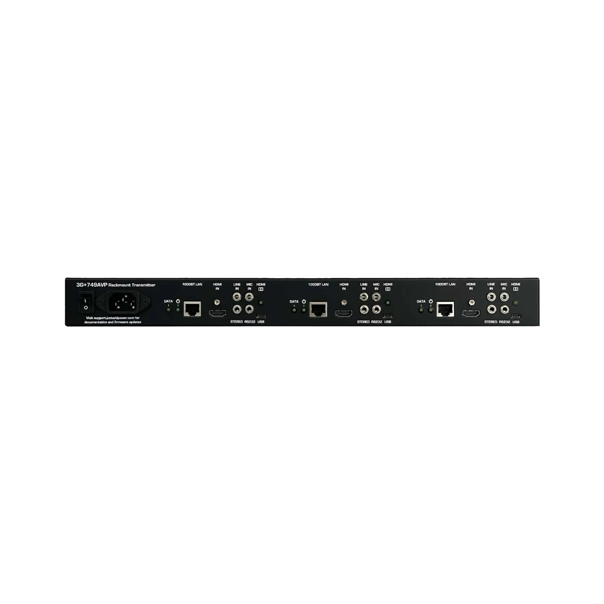 Just Add Power 3G+AVP ULTRA 749AVP A/V Pro 3-In-1 Rackmount UltraHDIP Transmitter