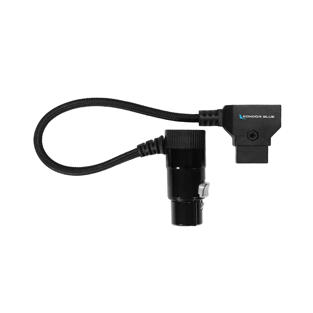 Kondor Blue 6-Inch D-Tap to 4-Pin XLR Female Right Angle Adapter Power Cable