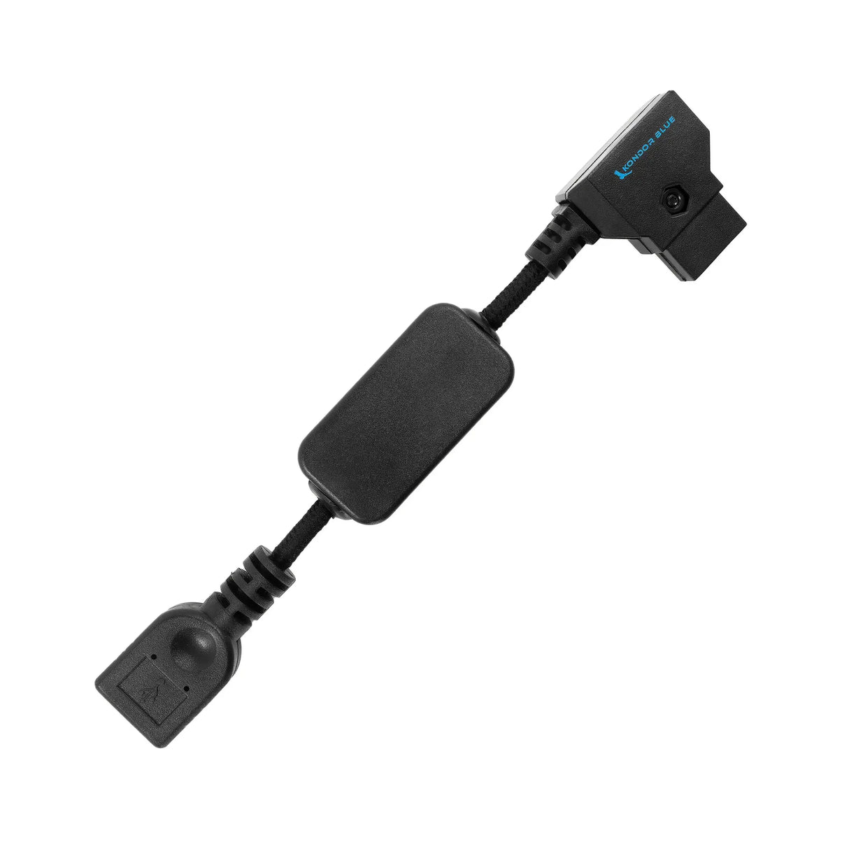 Kondor Blue DtapUsb1 D-Tap to 5V USB Converter Short Cable for Gold Mount/V-Mount Battery