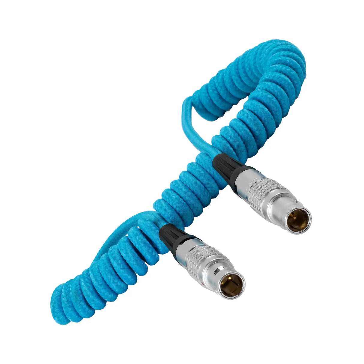Kondor Blue LEMO to LEMO 2 Pin 0B Male Coiled Power Cable for ARRI/Teradek