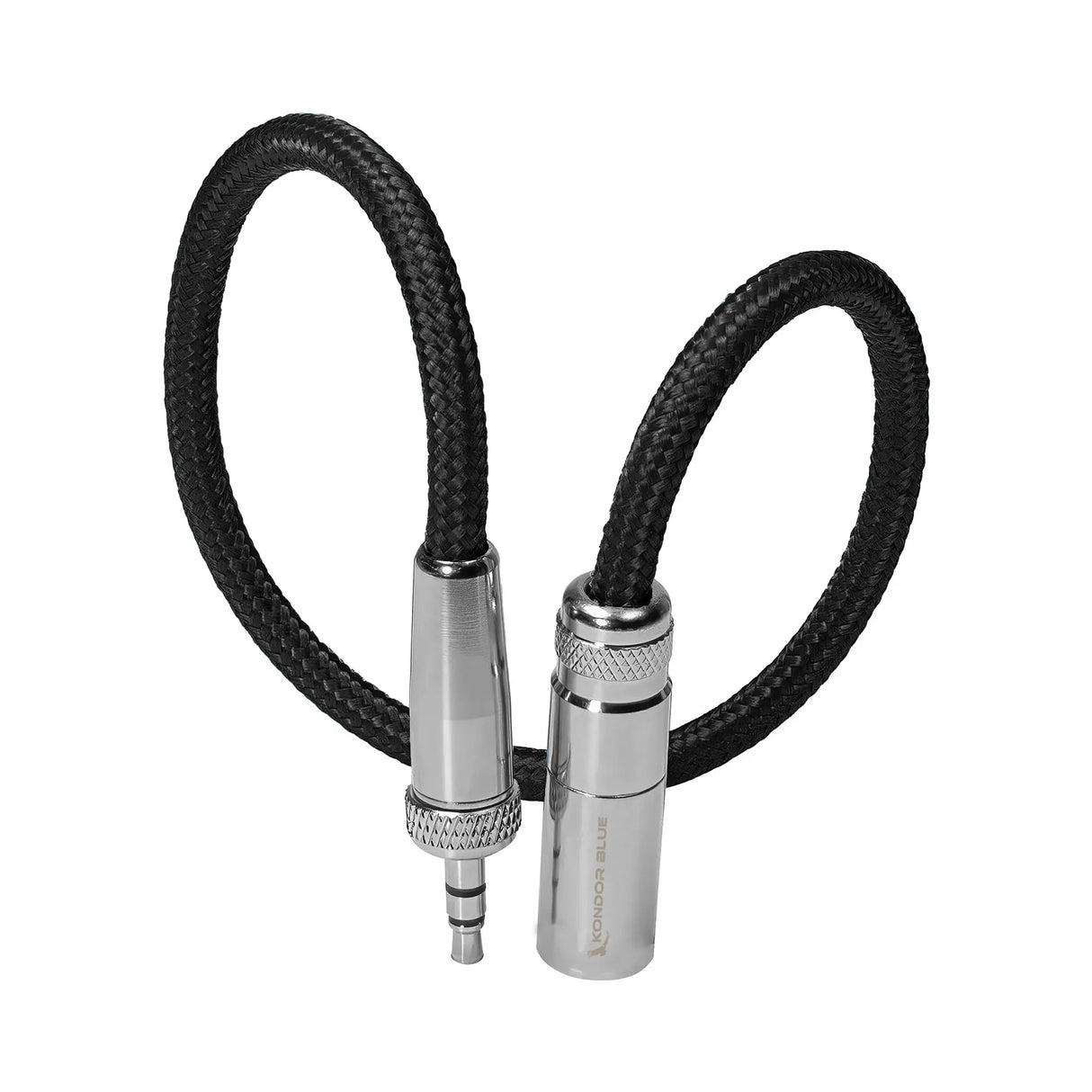 Kondor Blue MiniplugWscrew-Bk Mini XLR to 3.5mm Locking Screw Mini Plug, Black
