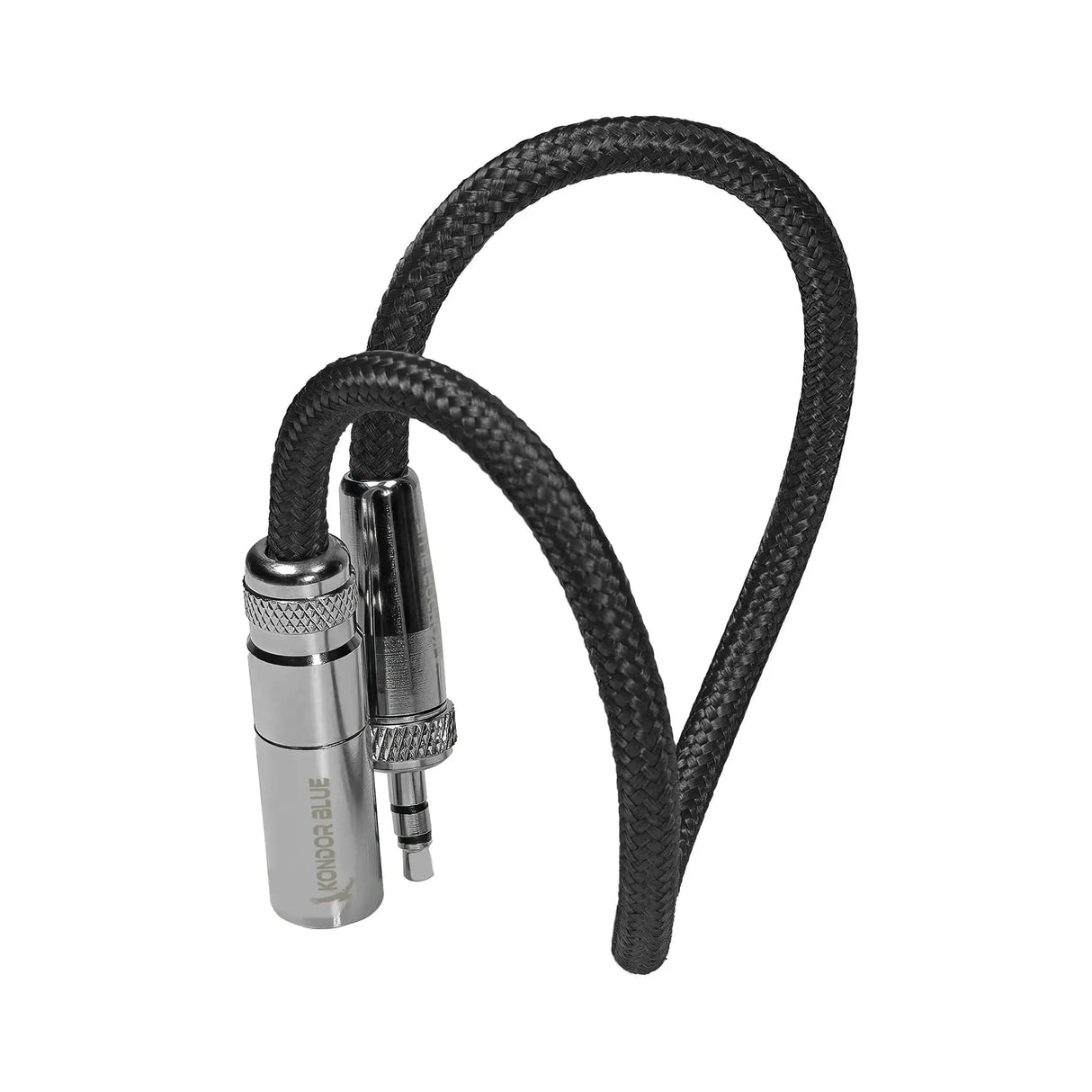 Kondor Blue MiniplugWscrew-Bk Mini XLR to 3.5mm Locking Screw Mini Plug, Black