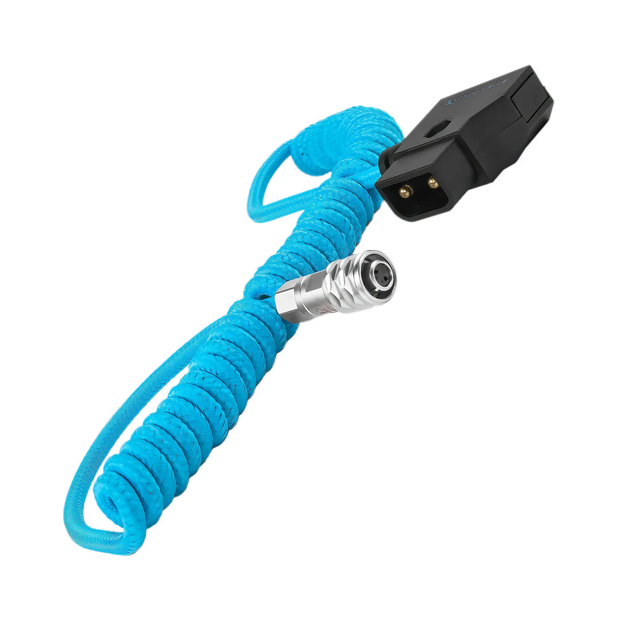 Kondor Blue WeipuBM4kCoil-FBM Coiled D-Tap to BMPCC 6K/4K Power Cable, Blue