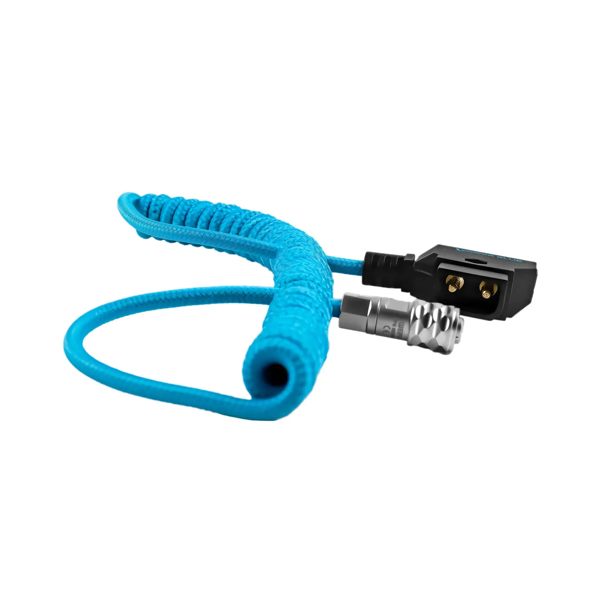 Kondor Blue WeipuBM4kCoil-FBM Coiled D-Tap to BMPCC 6K/4K Power Cable, Blue