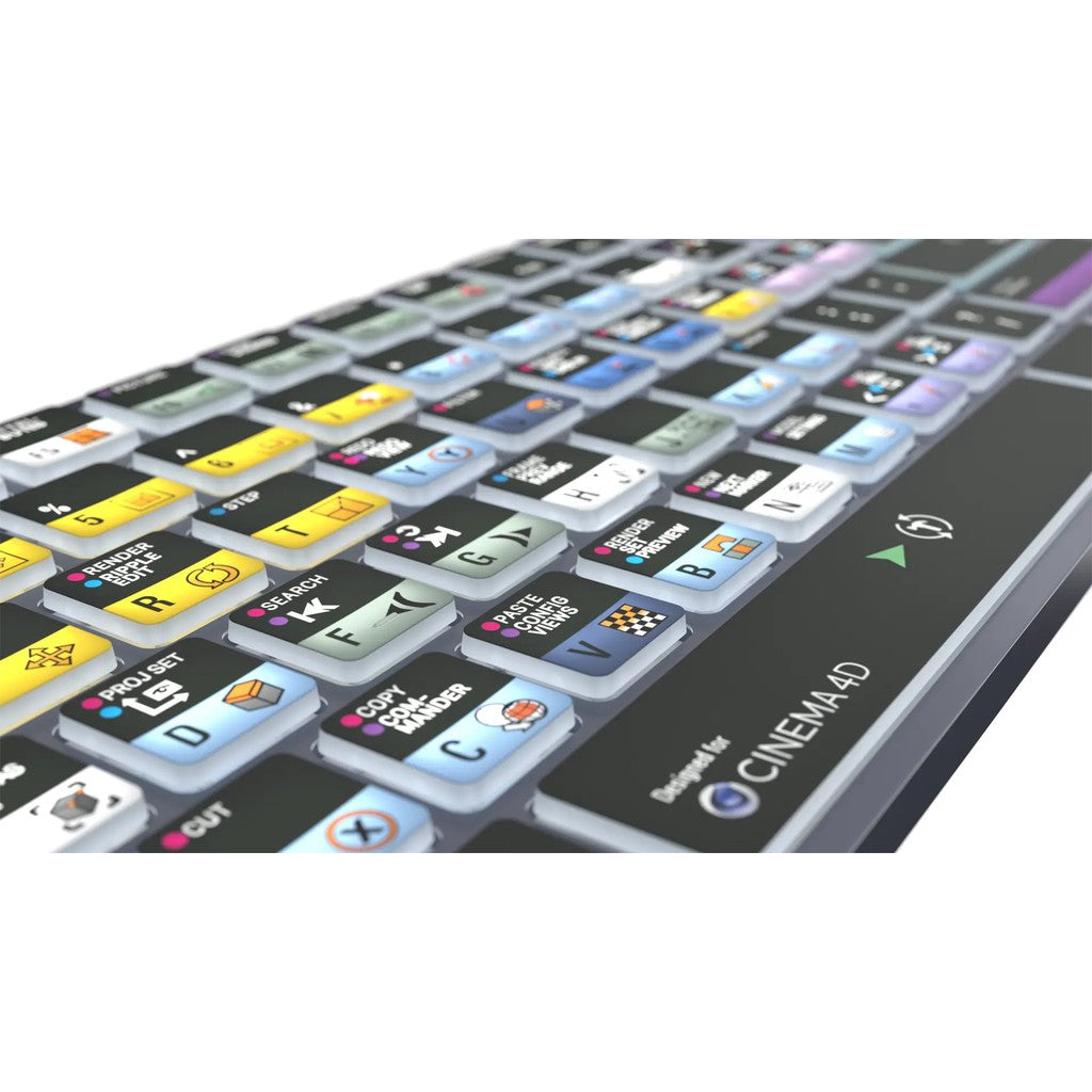 Logickeyboard TITAN Cinema 4D Wireless Backlit Keyboard for Windows